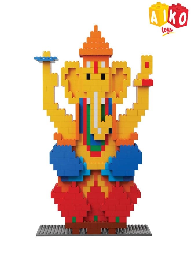 AIKO My Ganesha 601-Piece Building Blocks Set | Festive DIY Ganesha Idol Kit for Kids & Family | Multi-Colour Construction Toy | STEM Learning & Creativity | Gift for Boys & Girls (6+ Years) - Image 2